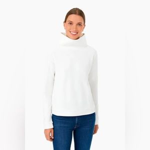 Dudley Stephens Park Slope Turtleneck Vello Fleece (White)